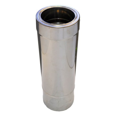 Telescopisch dubbelwandig rookkanaal, RVS AISI 304, Recht, Geïsoleerd, Lengte 51 - 90cm, Ф80-130 - Ф300-350 - Dubbelwandig rookkanaal