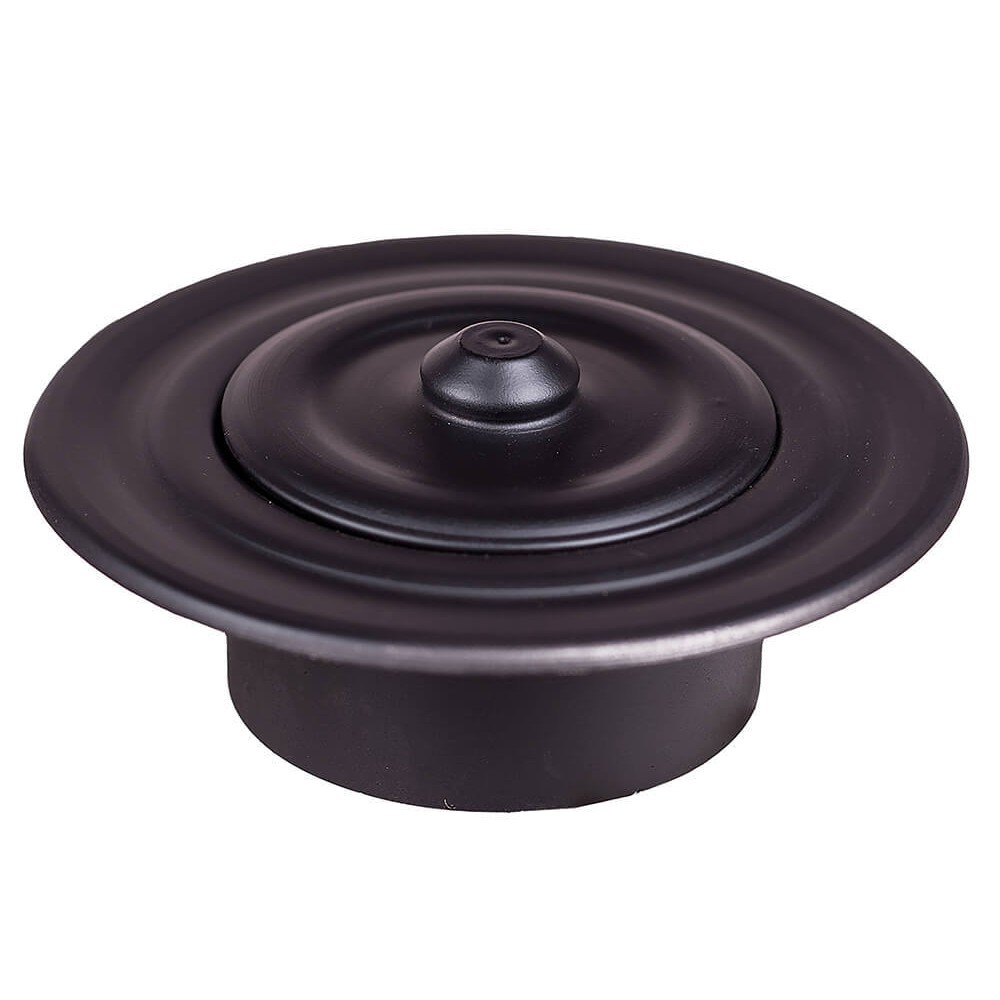 Rozet kachelpijp voor pelletkachel, Diameter 80mm, Zwart | Rozet kachelpijp | Schoorstenen |