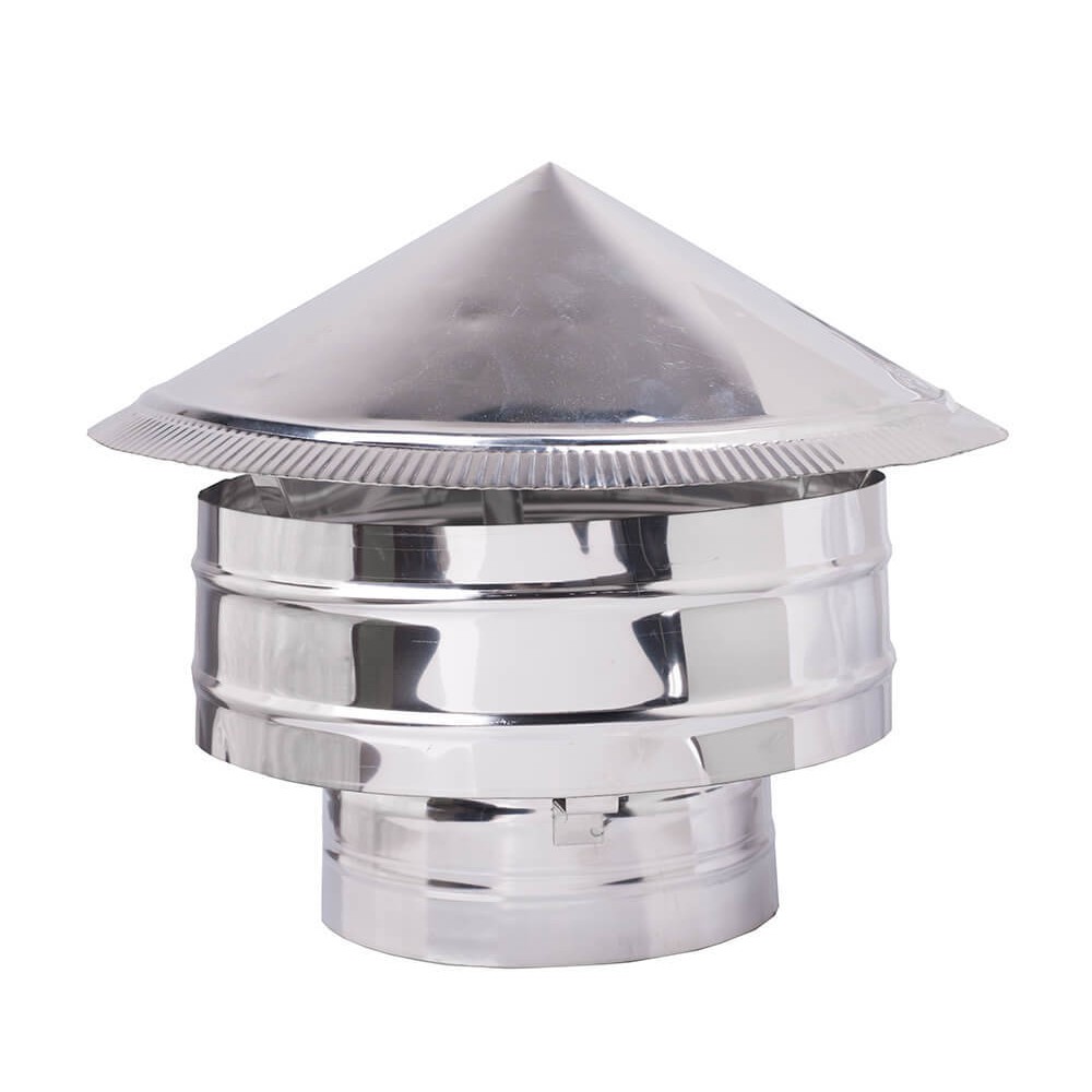 Dubbelwandige schoorsteenkap, RVS AISI 304, Ф200