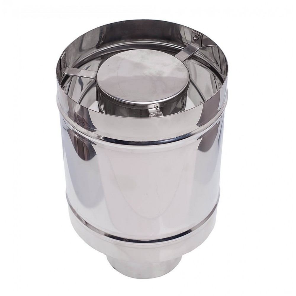 Schoorsteenkap pelletkachel, RVS AISI 304