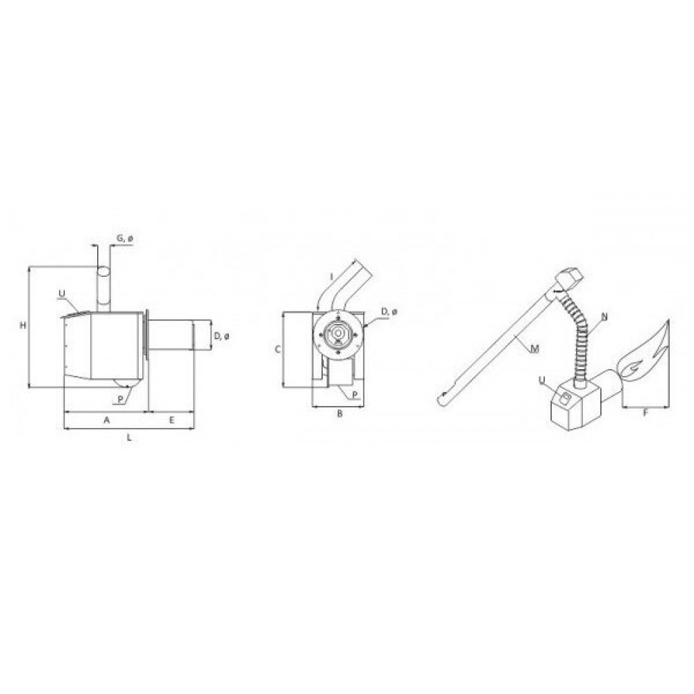 Pellet brander BURNiT Pell 25, 5-25kW | Pellet branders | Pellets |