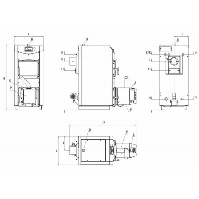 Pellet kit BURNiT WBS AC Pellet 25 Active 40 - Pell 30, 32kW - Pelletketels
