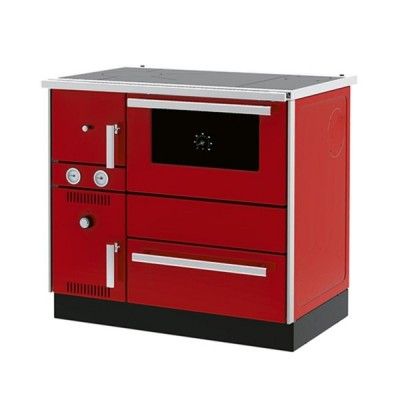 CV Hout fornuis Alfa Plam Alfa Term 20 Rood, 23kW - Productenvergelijking