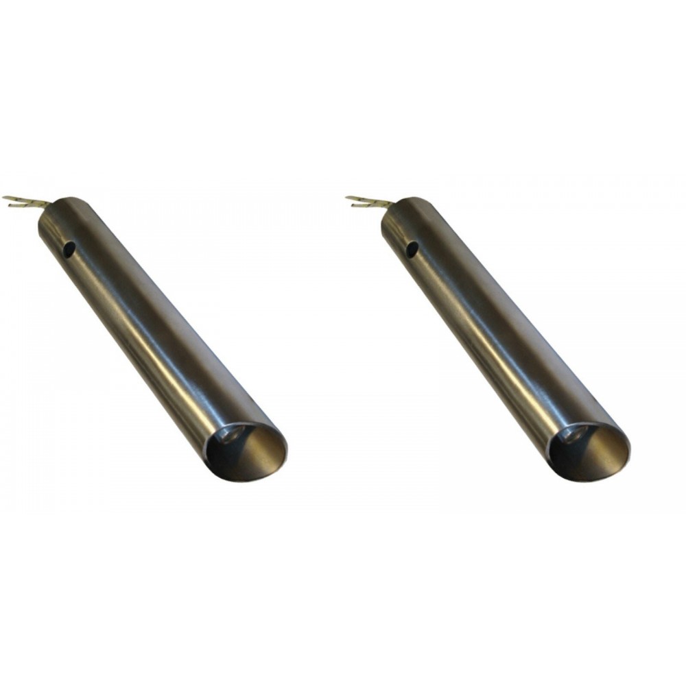 Verwarmingselement met luchtkanaliserende buis voor pelletbrander Ferroli, Anselmo Cola en anderen, totale lengte 130mm, 350W - x2
