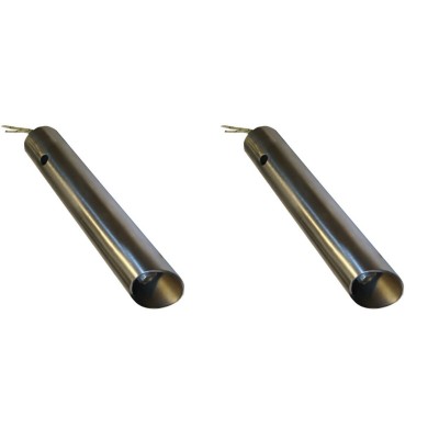 Verwarmingselement met luchtkanaliserende buis voor pelletbrander Ferroli, Anselmo Cola en anderen, totale lengte 130mm, 350W - x2 - Pelletbrander Onderdelen
