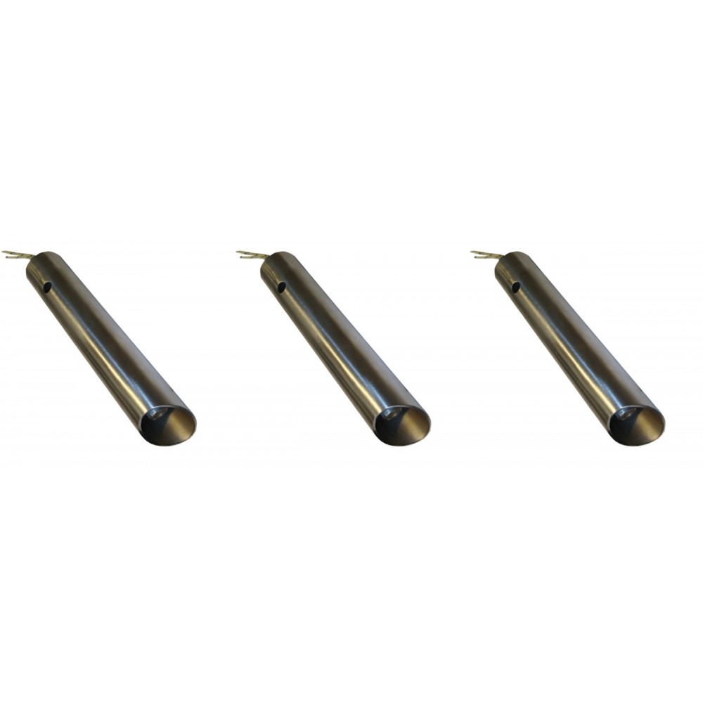 Verwarmingselement met luchtkanaliserende buis voor pelletbrander Ferroli, Anselmo Cola en anderen, totale lengte 130mm, 350W - x3