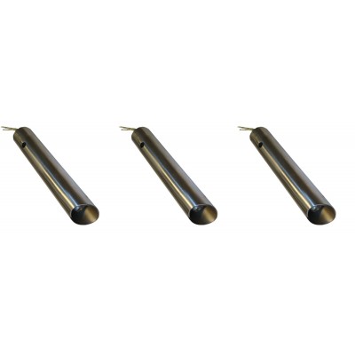 Verwarmingselement met luchtkanaliserende buis voor pelletbrander Ferroli, Anselmo Cola en anderen, totale lengte 130mm, 350W - x3 - Pelletbrander Onderdelen