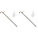 Gloeibougie pelletkachel Edilkamin en anderen, totale lengte 280mm, 470W - x2 | Gloeibougie voor pelletkachel | Pelletkachel onderdelen |