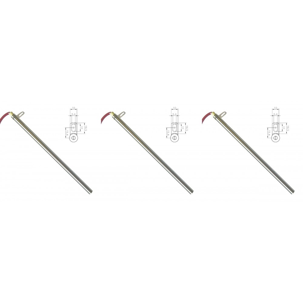 Gloeibougie pelletkachel Edilkamin en anderen, totale lengte 280mm, 470W - x3 | Gloeibougie voor pelletkachel | Pelletkachel onderdelen |