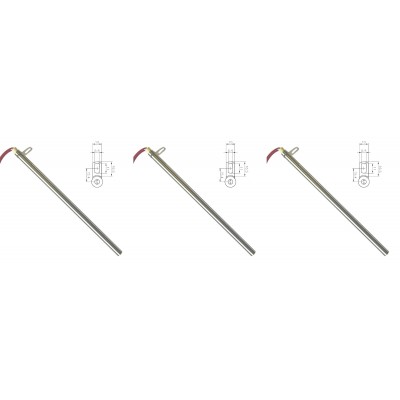 Gloeibougie pelletkachel Edilkamin en anderen, totale lengte 280mm, 470W - x3 - Speciale aanbiedingen