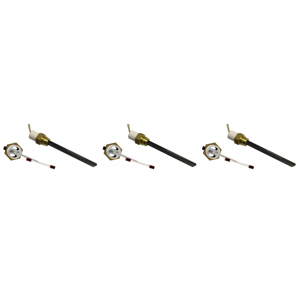 Laagspanning gloeibougie pelletkachel Eco Spar, BURNiT, ComfortBilt en anderen, totale lengte 123mm, 120W tot 24V - x3 | Gloeibougie voor pelletkachel | Pelletkachel onderdelen |