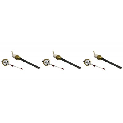 Laagspanning gloeibougie pelletkachel Eco Spar, BURNiT, ComfortBilt en anderen, totale lengte 123mm, 120W tot 24V - x3 - Gloeibougie voor pelletkachel