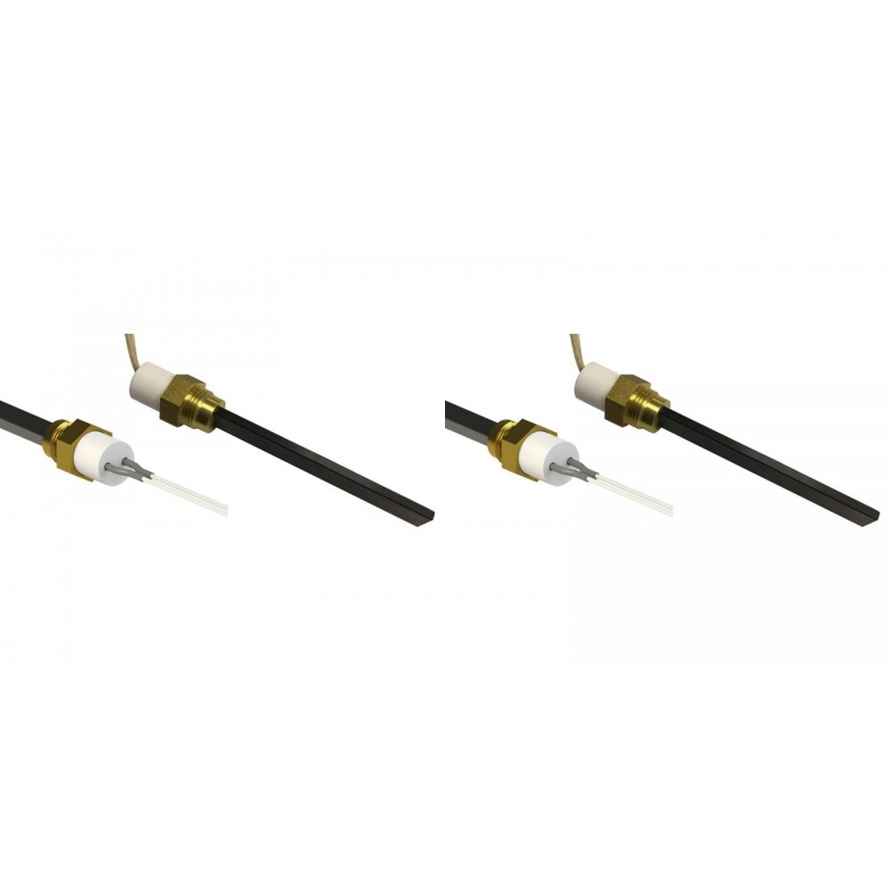 Laagspanning gloeibougie pelletkachel Eco Spar, BURNiT, Adler, AMG, Ecoteck en anderen, totale lengte 126mm, 120W tot 24V - x2
