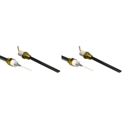 Laagspanning gloeibougie pelletkachel Eco Spar, BURNiT, Adler, AMG, Ecoteck en anderen, totale lengte 126mm, 120W tot 24V - x2 - Gloeibougie voor pelletkachel
