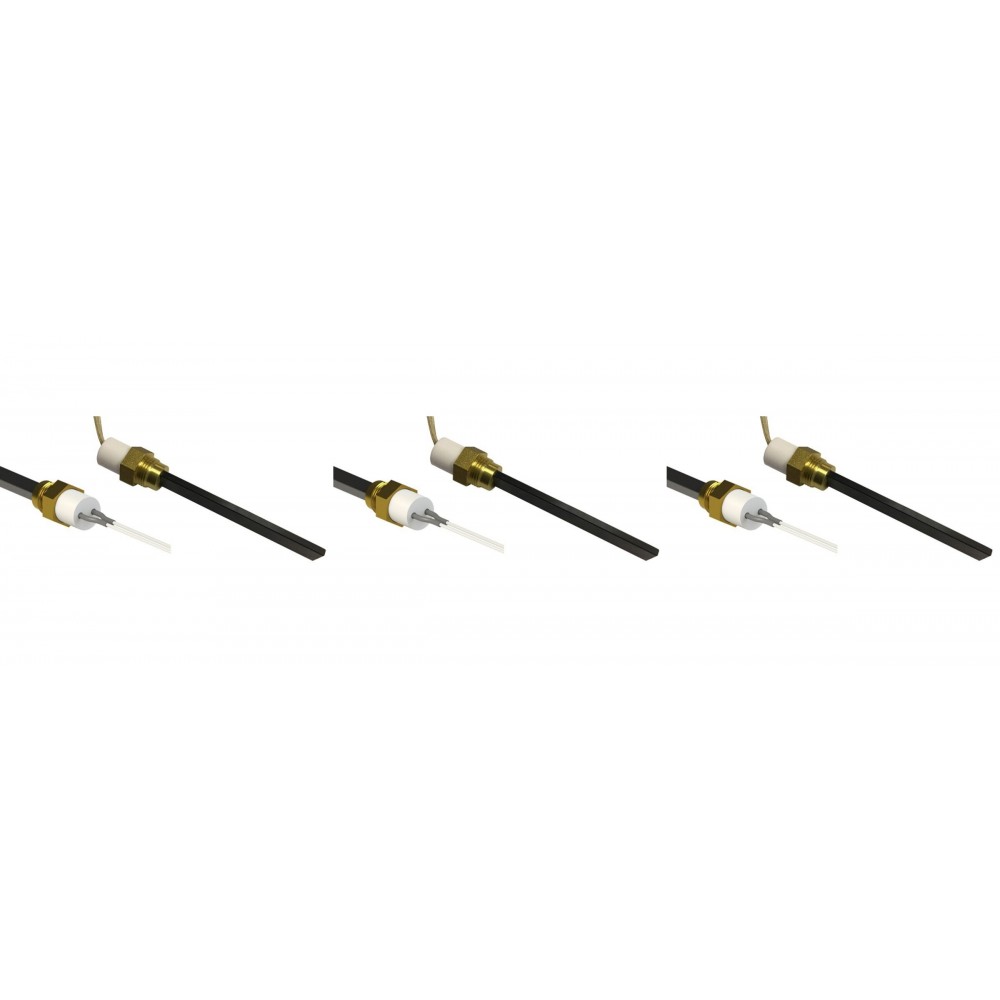 Laagspanning gloeibougie pelletkachel Eco Spar, BURNiT, Adler, AMG, Ecoteck en anderen, totale lengte 126mm, 120W tot 24V - x3 | Gloeibougie voor pelletkachel | Pelletkachel onderdelen |