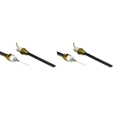 Gloeibougie pelletkachel met zwart kwartskristal Karmek One, Balkan Energy, La Nordica en anderen, totale lengte 126mm, 300W - x2 - Speciale aanbiedingen