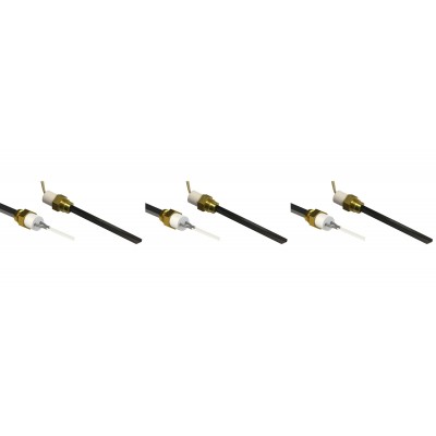 Gloeibougie pelletkachel met zwart kwartskristal voor Eco Spar, BURNiT, Whitfield, Lennox en anderen, totale lengte 126mm, 400W - x3 - Speciale aanbiedingen