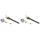 Gloeibougie pelletkachel met zwart kwartskristal voor Ferroli, Eco Spar, BURNiT en anderen, totale lengte 123mm, 300W - x2 | Gloeibougie voor pelletkachel | Pelletkachel onderdelen |