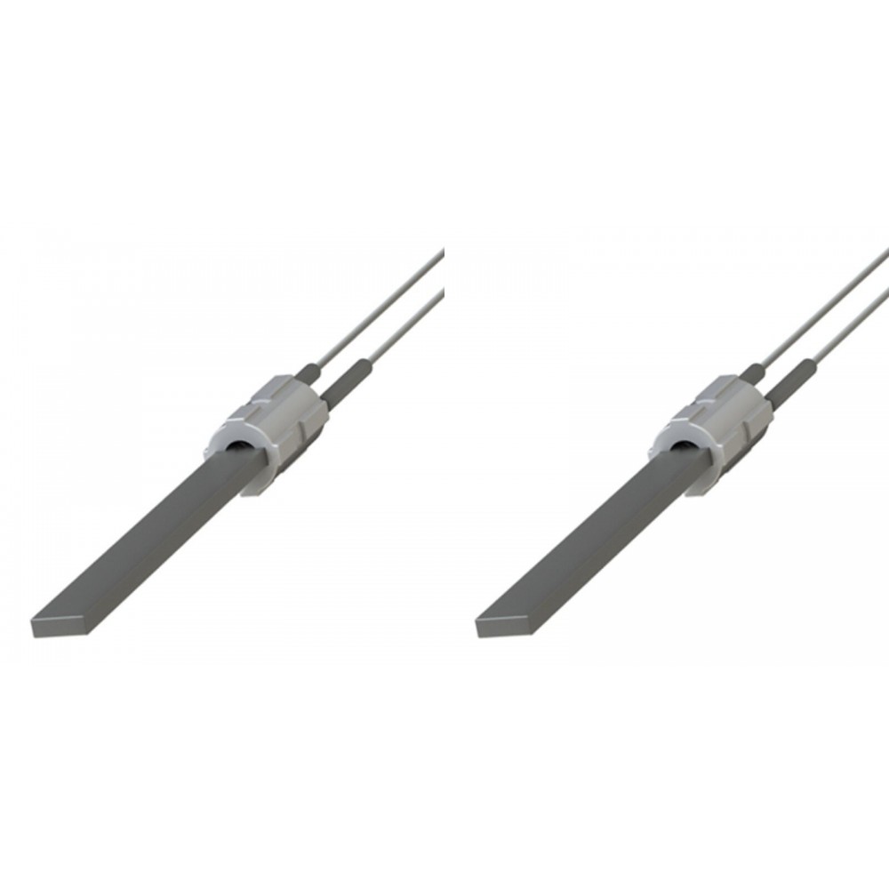 Gloeibougie pelletkachel met zwart kwartskristal voor Eco Spar, BURNiT, Palazzetti, Ravelli, MCZ en anderen, totale lengte 122mm, 300W - x2 | Gloeibougie voor pelletkachel | Pelletkachel onderdelen |