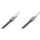 Gloeibougie pelletkachel met zwart kwartskristal voor Eco Spar, BURNiT, Palazzetti, Ravelli, MCZ en anderen, totale lengte 122mm, 300W - x2 | Gloeibougie voor pelletkachel | Pelletkachel onderdelen |