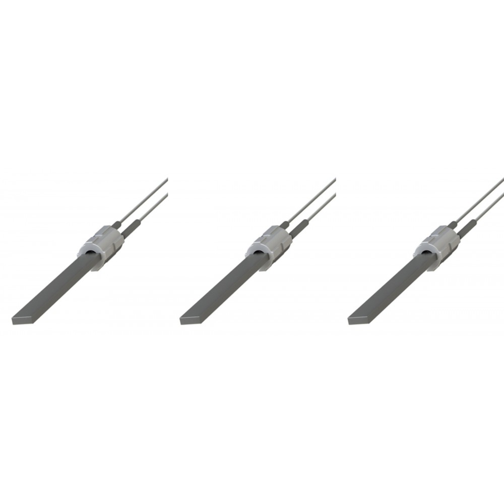 Gloeibougie pelletkachel met zwart kwartskristal voor Eco Spar, BURNiT, Palazzetti, Ravelli, MCZ en anderen, totale lengte 122mm, 300W - x3 | Gloeibougie voor pelletkachel | Pelletkachel onderdelen |