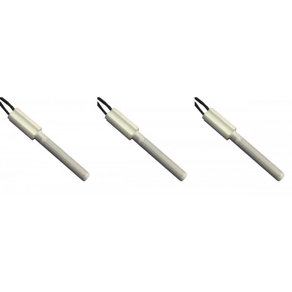 Keramische gloeibougie pelletkachel Eco Spar, BURNiT, Ashley, Adler, AMG, Piazzetta en anderen, totale lengte 102mm, 250W - x3 | Gloeibougie voor pelletkachel | Pelletkachel onderdelen |