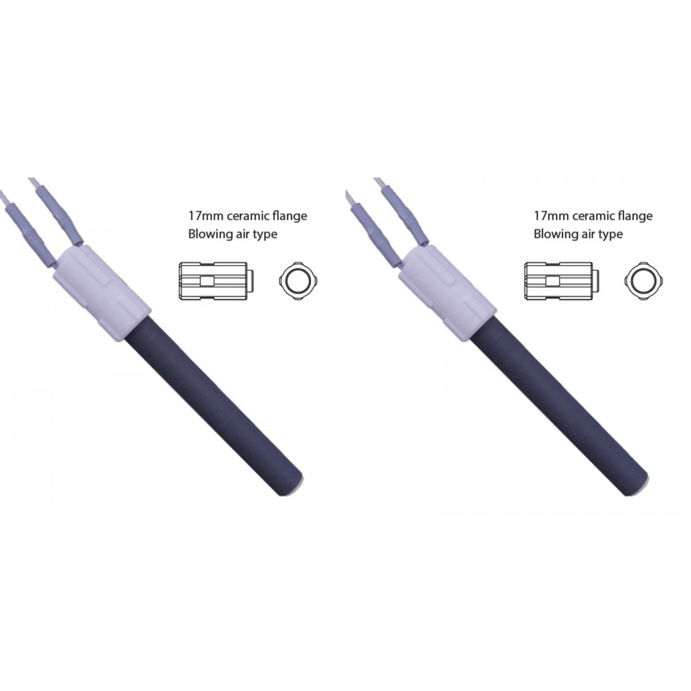 Keramische gloeibougie pelletkachel BURNiT, Palazzetti en anderen, totale lengte 113mm, 260W - x2 | Gloeibougie voor pelletkachel | Pelletkachel onderdelen |
