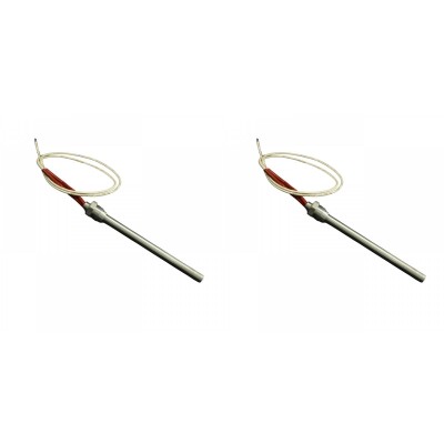 Gloeibougie voor pelletkachels Klover, Avalon, Lopi, Vogelzang en anderen, met een totale lengte van 163 mm, 250W - x2 - Gloeibougie voor pelletkachel